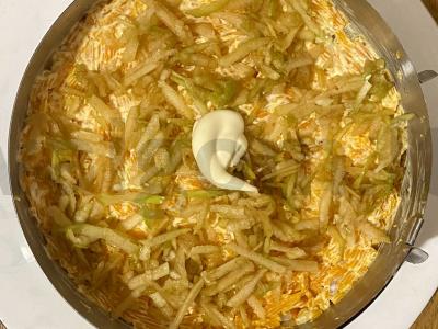 Silkė po šubomis su obuoliu Žingsnis 5