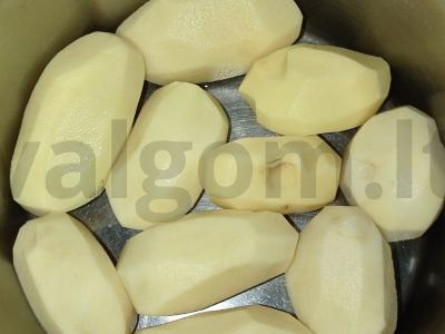 Bulvių košė vandenyje su sviestu Žingsnis 1