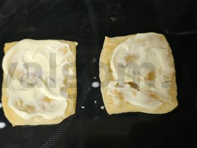 Užkandis iš sluoksniuotos tešlos su grūdėta garstyčia Žingsnis 3