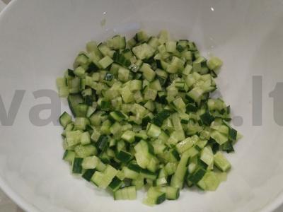 Skaniausias salotas „Žaliasis pievas“ Žingsnis 1