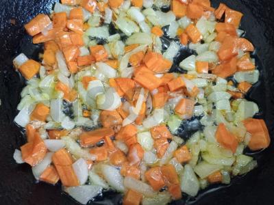 Spagečiai su keptais daržovėmis ir kalakutienos faršu Žingsnis 2