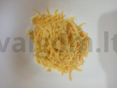 Salotas „Raudonasis spalis“ Žingsnis 1