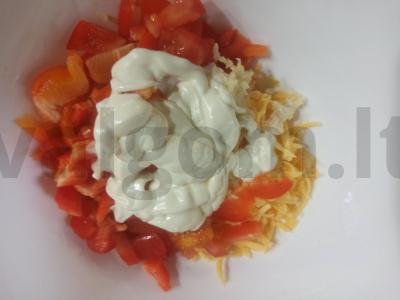 Salotas „Raudonasis spalis“ Žingsnis 5