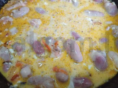 Troškinti vištienos širdelės su varškės sūriu Žingsnis 6