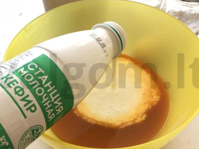 Blynai su moliūgų sultimis Žingsnis 1