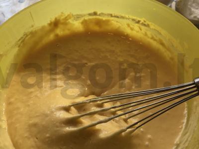 Blynai su moliūgų sultimis Žingsnis 7