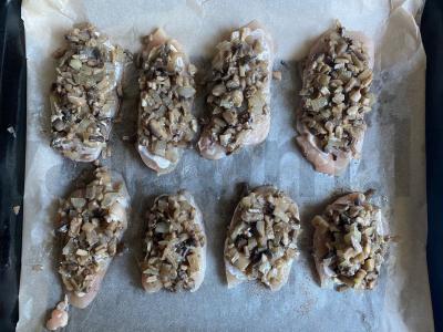 Kalakutiena su grybais kaimiškai Žingsnis 7