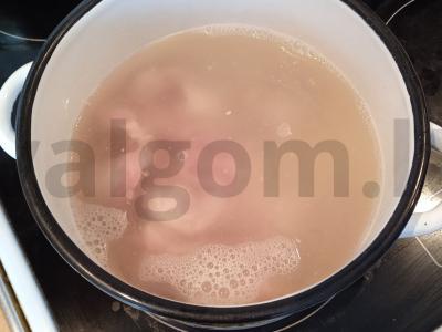 Sriuba su pupelėmis ir vištienos skrandžiais Žingsnis 1