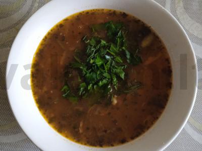 Sriuba su pupelėmis ir vištienos skrandžiais pagrindine nuotrauka