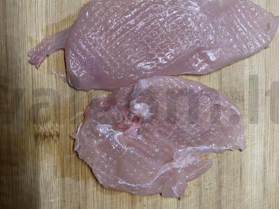 Vištienos filė su pomidorais ir sūriu Žingsnis 1