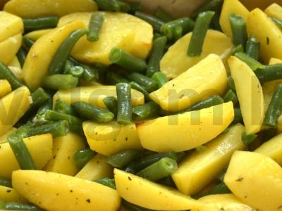 Bulvės, keptos orkaitėje su žaliąja pupelių Žingsnis 5