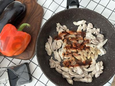 Funchosa su vištiena ir daržovėmis Žingsnis 2