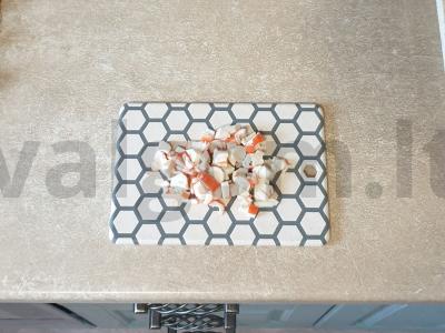 Salotas „Fantazija“ su saldžiu pipiru Žingsnis 1