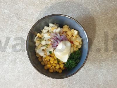 Salotas „Fantazija“ su saldžiu pipiru Žingsnis 6