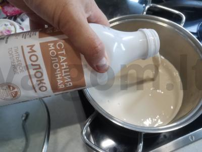 Rūgštus pienas iš virto pieno Žingsnis 1