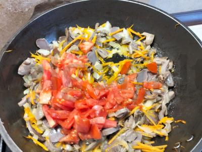 Makaronai su vištienos skrandžiais Žingsnis 5