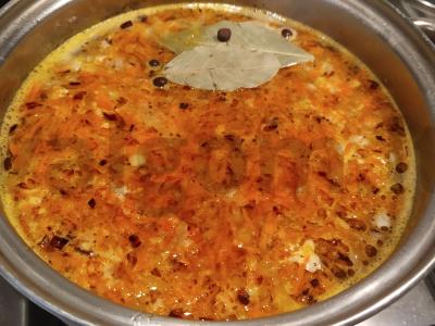 Grietininis sriuba su upėtakiu ir pomidorų tyrė Žingsnis 6