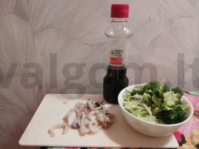 Brokoliai ir kalmarai su krapais Žingsnis 4