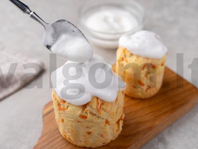 Morkų kūčiukai su baltymų glajumi Žingsnis 5