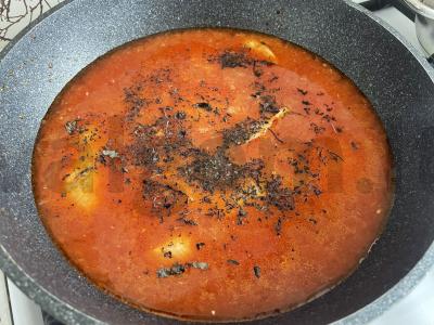 Kvapni pomidorų padažas su vištienos filė Žingsnis 4