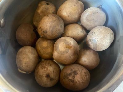 Bulvės „Bom“ su šonine ir sūriu Žingsnis 2