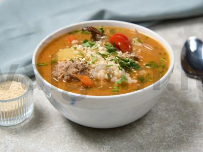 Uzbekų sriuba „Mastava“ pagrindine nuotrauka