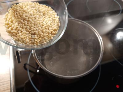 Salotas „Itališkas“ su upėtakiu ir alyvuogėmis Žingsnis 1