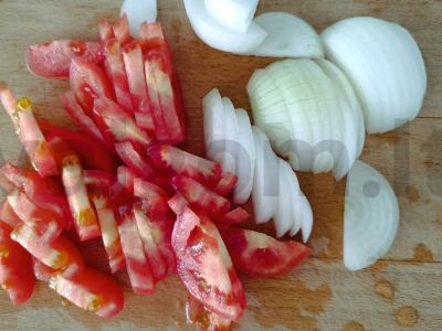 „Paukščių uodegos“ iš baklažanų Žingsnis 2