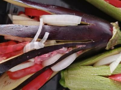 „Paukščių uodegos“ iš baklažanų Žingsnis 3