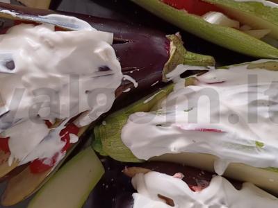 „Paukščių uodegos“ iš baklažanų Žingsnis 4