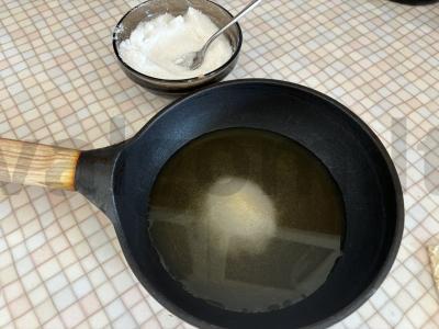 Vaflija su karameliniu vaisių įdaru Žingsnis 1