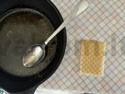 Vaflija su karameliniu vaisių įdaru Žingsnis 6