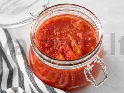 Paprikų ir pomidorų lečo Žingsnis 6