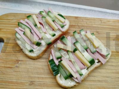 Juostelės sumuštiniai pusryčiams Žingsnis 4