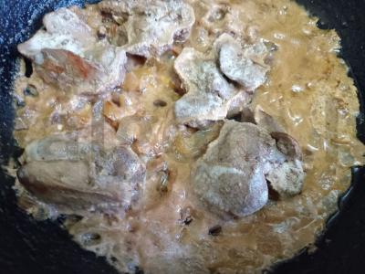 Troškinta vištienos kepenėlė su kuskuso garnyru Žingsnis 6