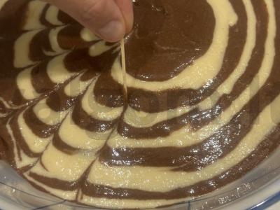 Pyragas-mannikas su grietine „Zebra“ Žingsnis 11