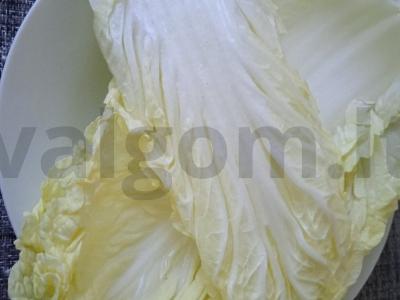 Pekino kopūstas azijietiškai Žingsnis 1