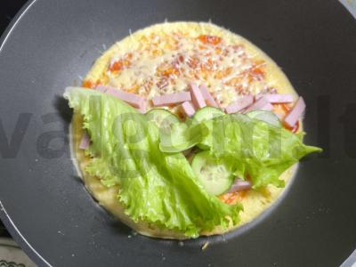 Tortilija su dešra ir kiaušiniu pusryčiams Žingsnis 7