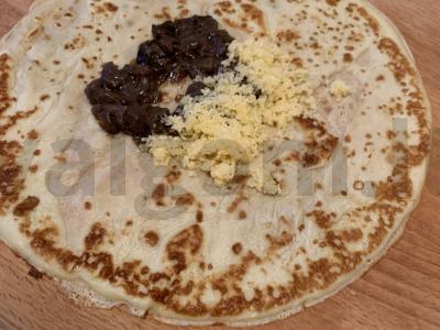 Įdaras blynams iš baltųjų grybų ir sūrio Žingsnis 3