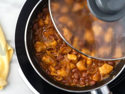 Troškinta pupelė su mėsa Žingsnis 9