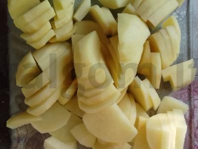 Bulvės pomidorų ir sojų padaže Žingsnis 6