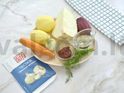 Šviežių kopūstų barščiai Žingsnis 1