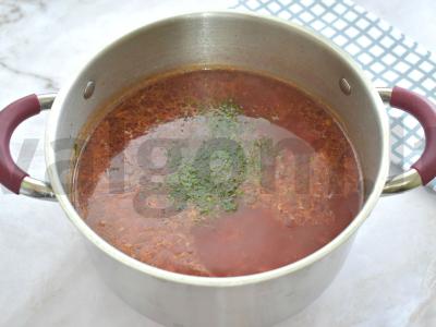 Šviežių kopūstų barščiai Žingsnis 7