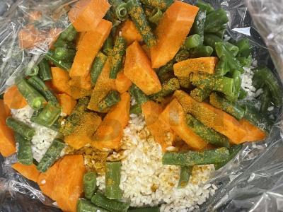 Vištienos kojos su ryžiais ir daržovėmis Žingsnis 4