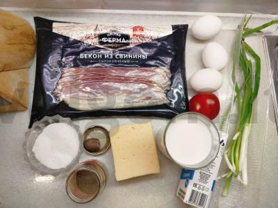 Kepinys su bekonu ir pomidoru Žingsnis 3