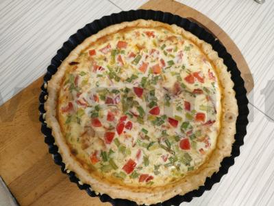 Kepinys su bekonu ir pomidoru pagrindine nuotrauka