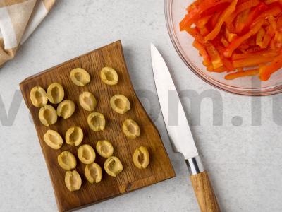 Toskaniškas salotas su ančiuviais ir kaparėliais Žingsnis 6