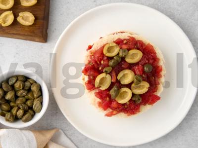 Toskaniškas salotas su ančiuviais ir kaparėliais Žingsnis 9