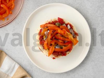 Toskaniškas salotas su ančiuviais ir kaparėliais Žingsnis 11