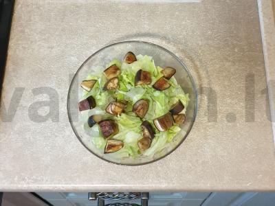 Salotas su mocarela ir keptais baklažanais Žingsnis 5